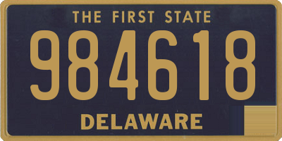 DE license plate 984618