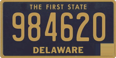 DE license plate 984620