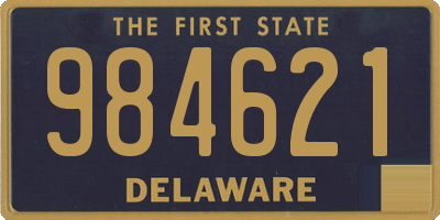 DE license plate 984621