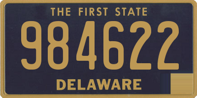 DE license plate 984622