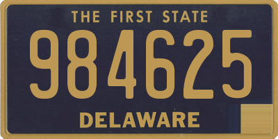 DE license plate 984625