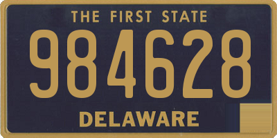 DE license plate 984628