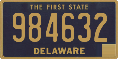 DE license plate 984632