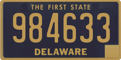 DE license plate 984633