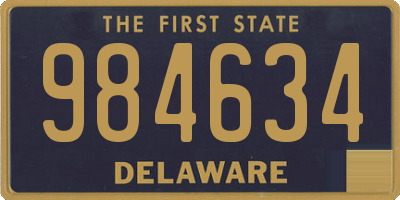 DE license plate 984634