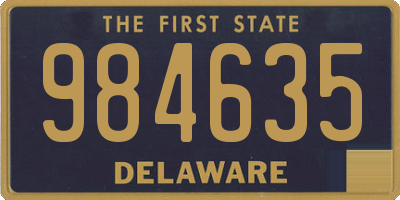 DE license plate 984635