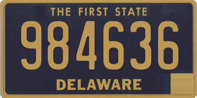 DE license plate 984636