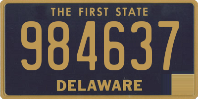 DE license plate 984637