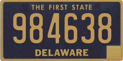 DE license plate 984638