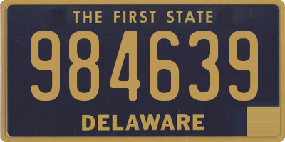 DE license plate 984639