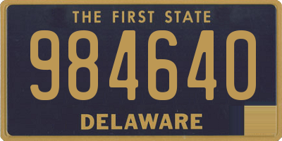 DE license plate 984640