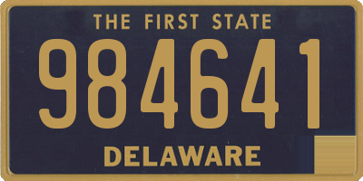 DE license plate 984641