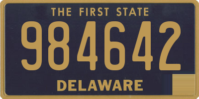 DE license plate 984642