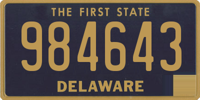 DE license plate 984643