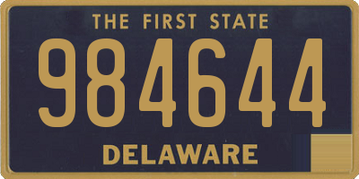 DE license plate 984644