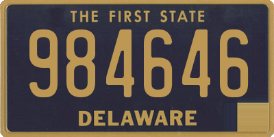 DE license plate 984646