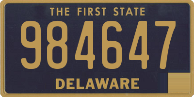 DE license plate 984647