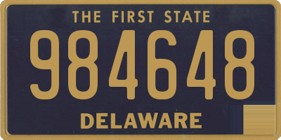 DE license plate 984648