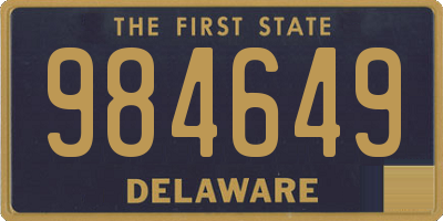 DE license plate 984649