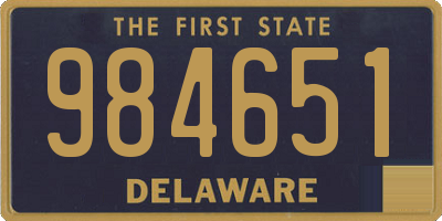 DE license plate 984651