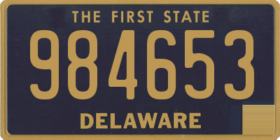 DE license plate 984653