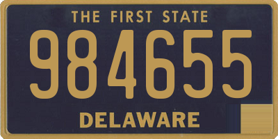 DE license plate 984655