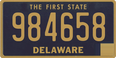 DE license plate 984658