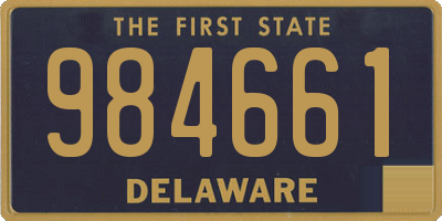 DE license plate 984661