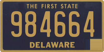 DE license plate 984664