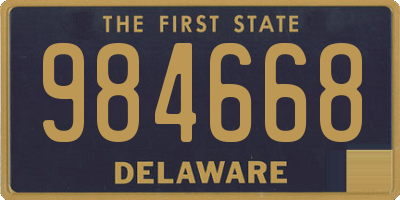 DE license plate 984668