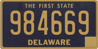 DE license plate 984669