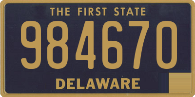 DE license plate 984670