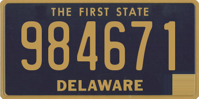 DE license plate 984671