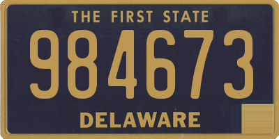 DE license plate 984673