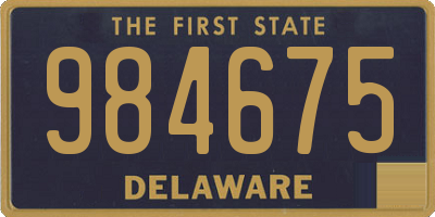 DE license plate 984675