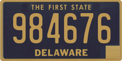 DE license plate 984676