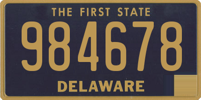 DE license plate 984678