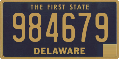 DE license plate 984679