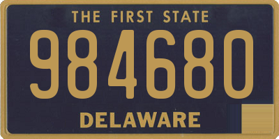 DE license plate 984680