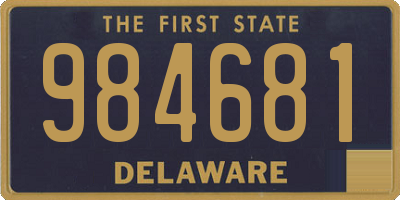 DE license plate 984681