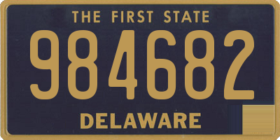 DE license plate 984682