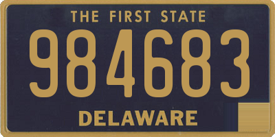 DE license plate 984683