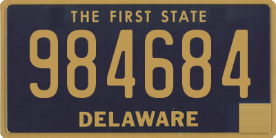 DE license plate 984684