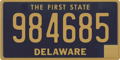 DE license plate 984685