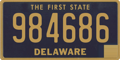 DE license plate 984686