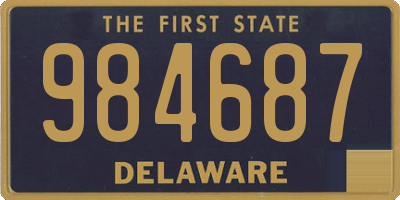 DE license plate 984687