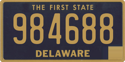 DE license plate 984688