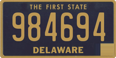 DE license plate 984694