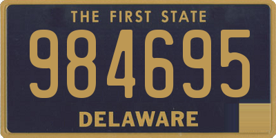 DE license plate 984695