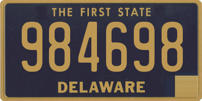 DE license plate 984698